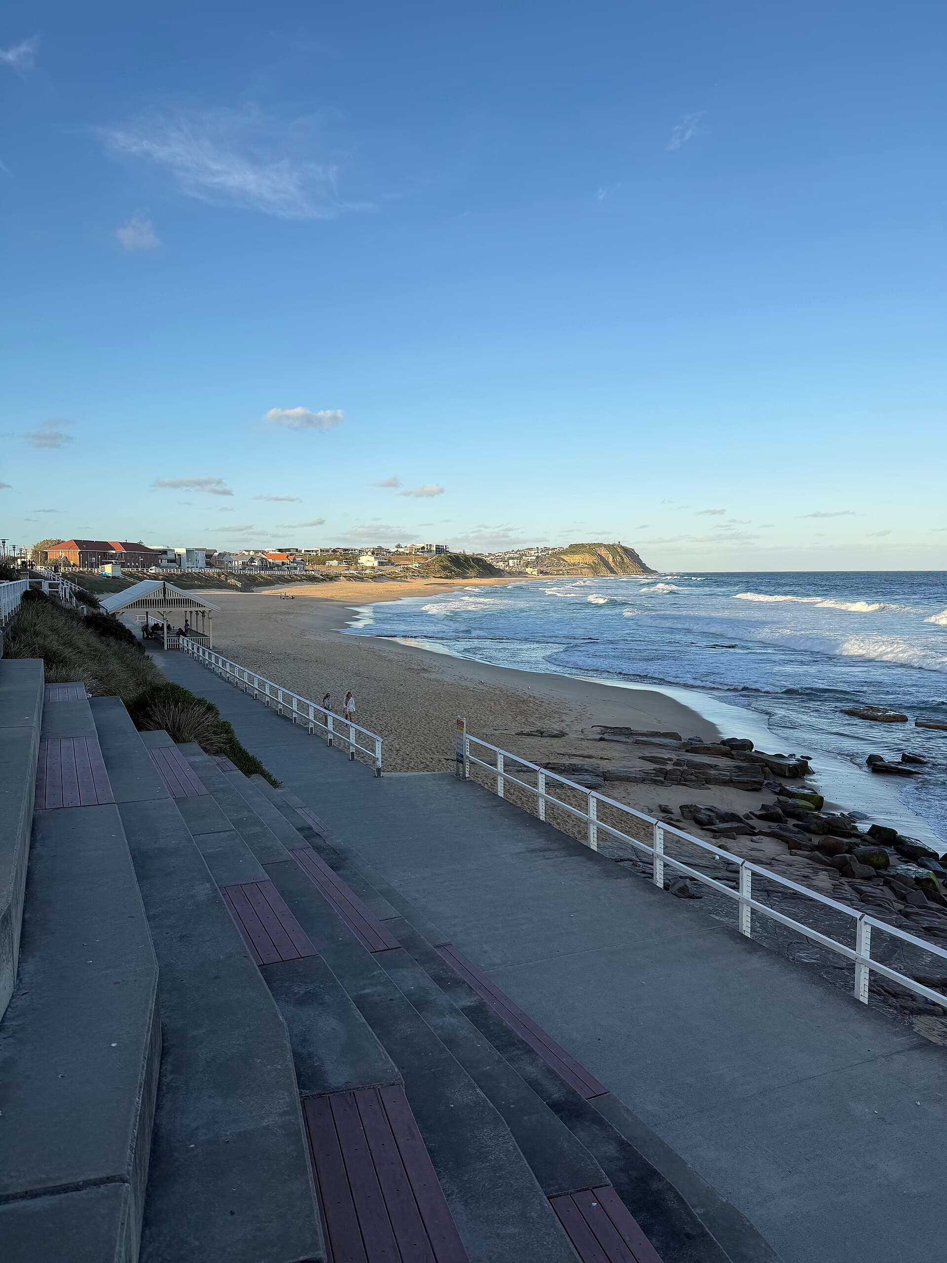 Merewether Beach looking northeast toward Bar Beach