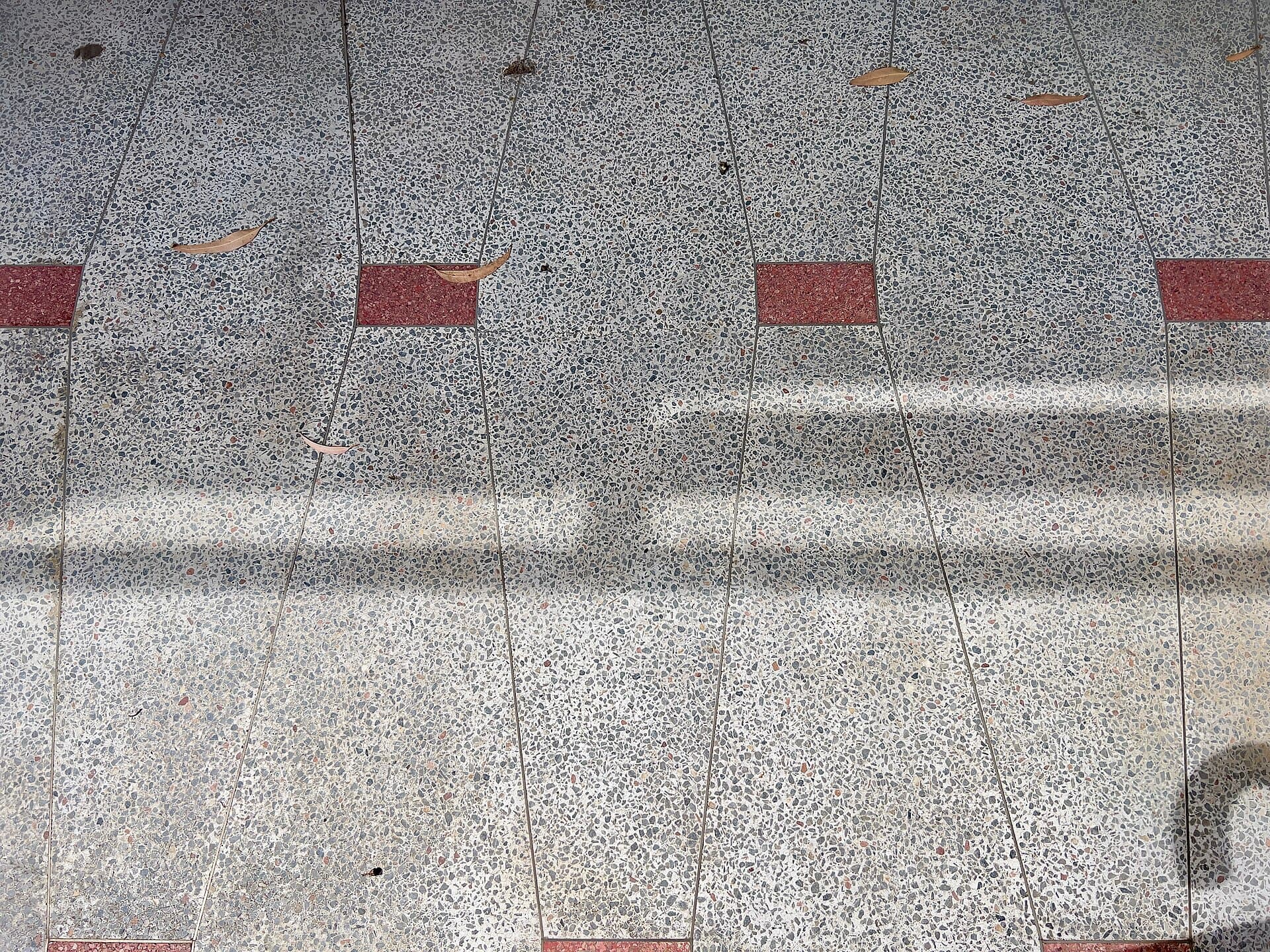 A polished concrete floor in a 1960s office building in Mascot, New South Wales